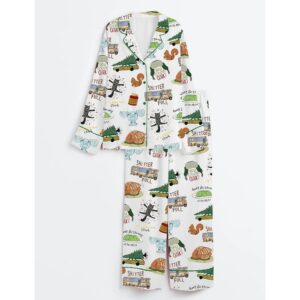 Alternative view of It's A Beaut Clark Christmas Vacation Satin Pajama Set