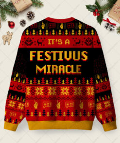Alternative view of It's A Festivus Miracle Ugly Christmas Sweater Sweatshirt
