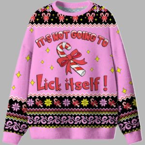 It's Not Going To Lick Itself Ugly Christmas Sweater - gullprint.com