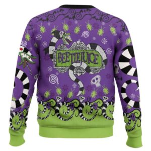 Alternative view of It's Snowtime Beetlejuice Ugly Christmas Sweater