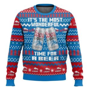 It's The Most Wonderful Time For A Coors Light Ugly Christmas Sweater