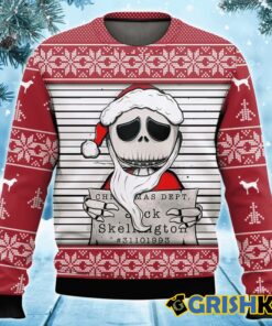 Jack Christmas Dept Skellington Nightmare Before Christmas Ugly Sweater 