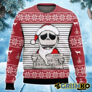 Jack Christmas Dept Skellington Nightmare Before Christmas Ugly Sweater - Grishko.com
