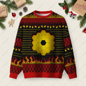 James Webb Space Telescope Ugly Christmas Fuzzy Fleece Sweatshirt