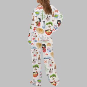 Alternative view of Japan Travel Satin Pajama Set