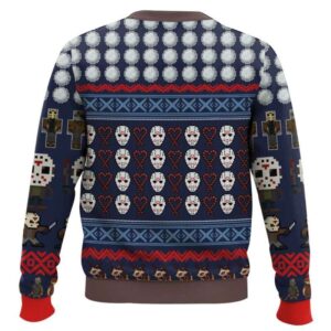 Alternative view of Jason Vorhees Friday the 13th Ugly Christmas Sweater