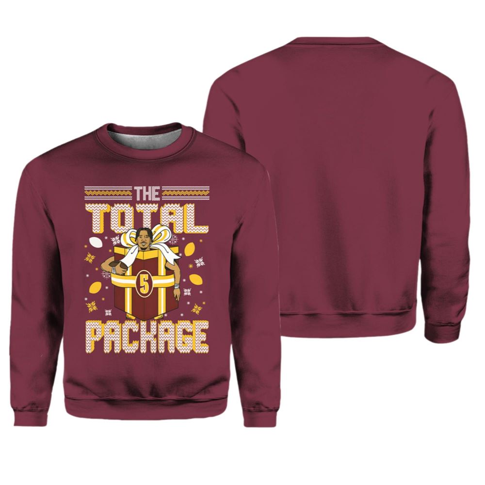 Jayden Daniels The Total Package Ugly Sweater - Grishko.com