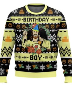 Jesus Birthday Boy Ugly Christmas Sweater