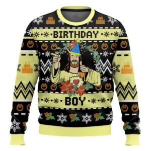 Jesus Birthday Boy Ugly Christmas Sweater