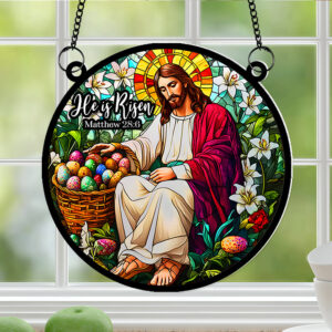 Alternative view of Jesus Easter's Day Gifts Suncatcher Ornament 02XQLU060125 Easter Gifts