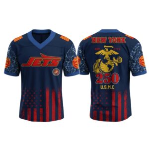 Jets US USMC 250th Birthday Football Jersey 2025