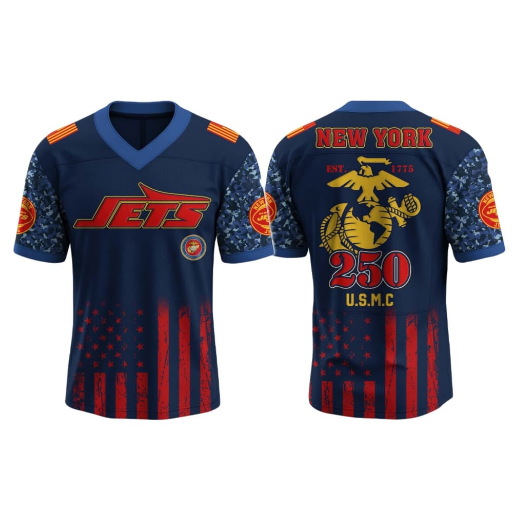 Jets US USMC 250th Birthday Football Jersey 2025