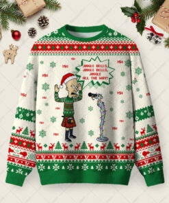 Jingle All The Way Ugly Christmas Fuzzy Fleece Sweatshirt