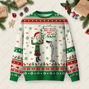 Jingle All The Way Ugly Christmas Fuzzy Fleece Sweatshirt