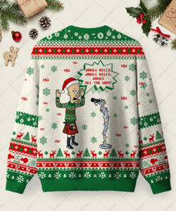 Alternative view of Jingle All The Way Ugly Christmas Fuzzy Fleece Sweatshirt
