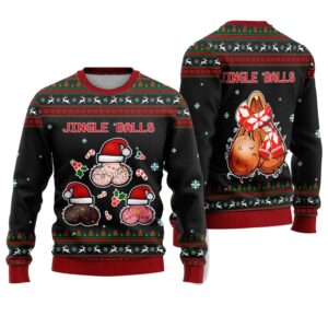 Jingle Balls Funny Ugly Christmas Sweater - Grishko.com