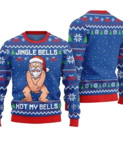 Alternative view of Jingle Bells Santa Naughty Christmas Sweater 