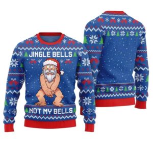 Alternative view of Jingle Bells Santa Naughty Christmas Sweater - Grishko.com