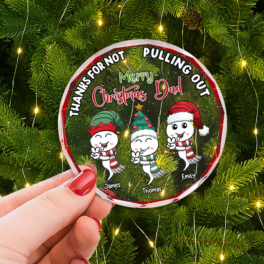 Joke Dad Ornament - Sperm Kids - Personalized Ornament Gifts For Dad - Image 3