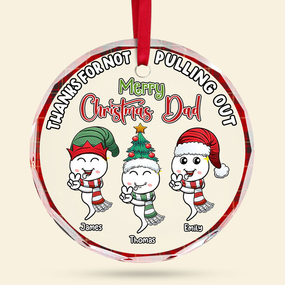 Joke Dad Ornament - Sperm Kids - Personalized Ornament Gifts For Dad - Image 4