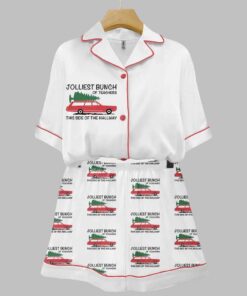 Jolliest Bunch Of Teachers Christmas Truck Art Print Pajama Set