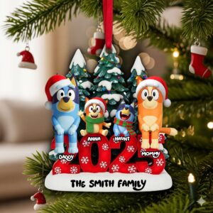 Alternative view of Joyful Puppy Family Ornament - Personalized Christmas Gifts For Family 03NALU290825