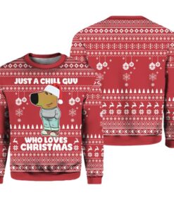 Alternative view of Just A Chill Guy Who Loves Christmas Ugly Sweater 
