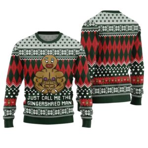Just Call Me The Gingershred Man Ugly Christmas Sweater - Grishko.com