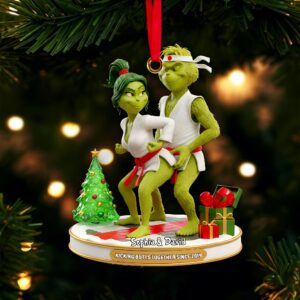 Alternative view of Karate Couple Acrylic Ornament - Personalized Gift For Couples 06OHLU291025