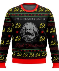 Karl Marx I'm Dreaming Of A Red Christmas Ugly Sweater