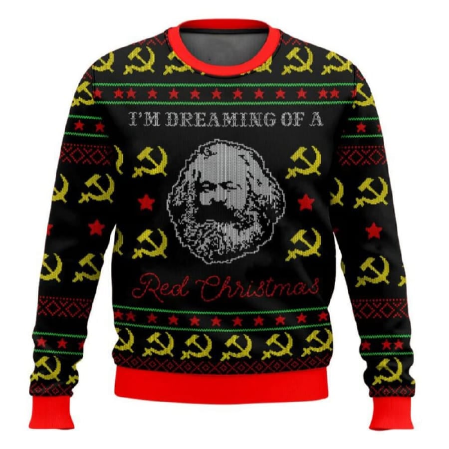 Karl Marx I'm Dreaming Of A Red Christmas Ugly Sweater