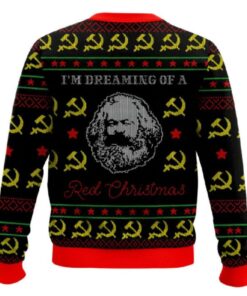 Alternative view of Karl Marx I'm Dreaming Of A Red Christmas Ugly Sweater