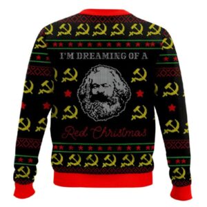 Alternative view of Karl Marx I'm Dreaming Of A Red Christmas Ugly Sweater