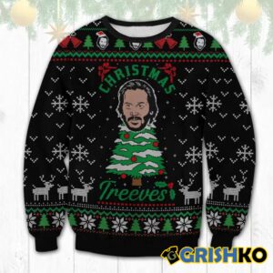 Keanu Reeves Christmas Funny Ugly Sweater - Grishko.com