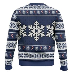 Alternative view of Keanu Reeves Cyberpunk 2077 Christmas Ugly Sweater