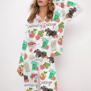 Kentucky Derby Horse Satin Pajama Set