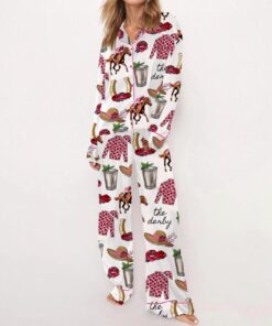 Kentucky Derby Party Satin Pajama Set