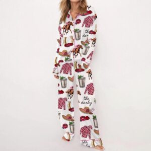 Kentucky Derby Party Satin Pajama Set