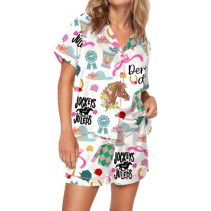 Alternative view of Kentucky Derby Satin Pajama Set For Women
