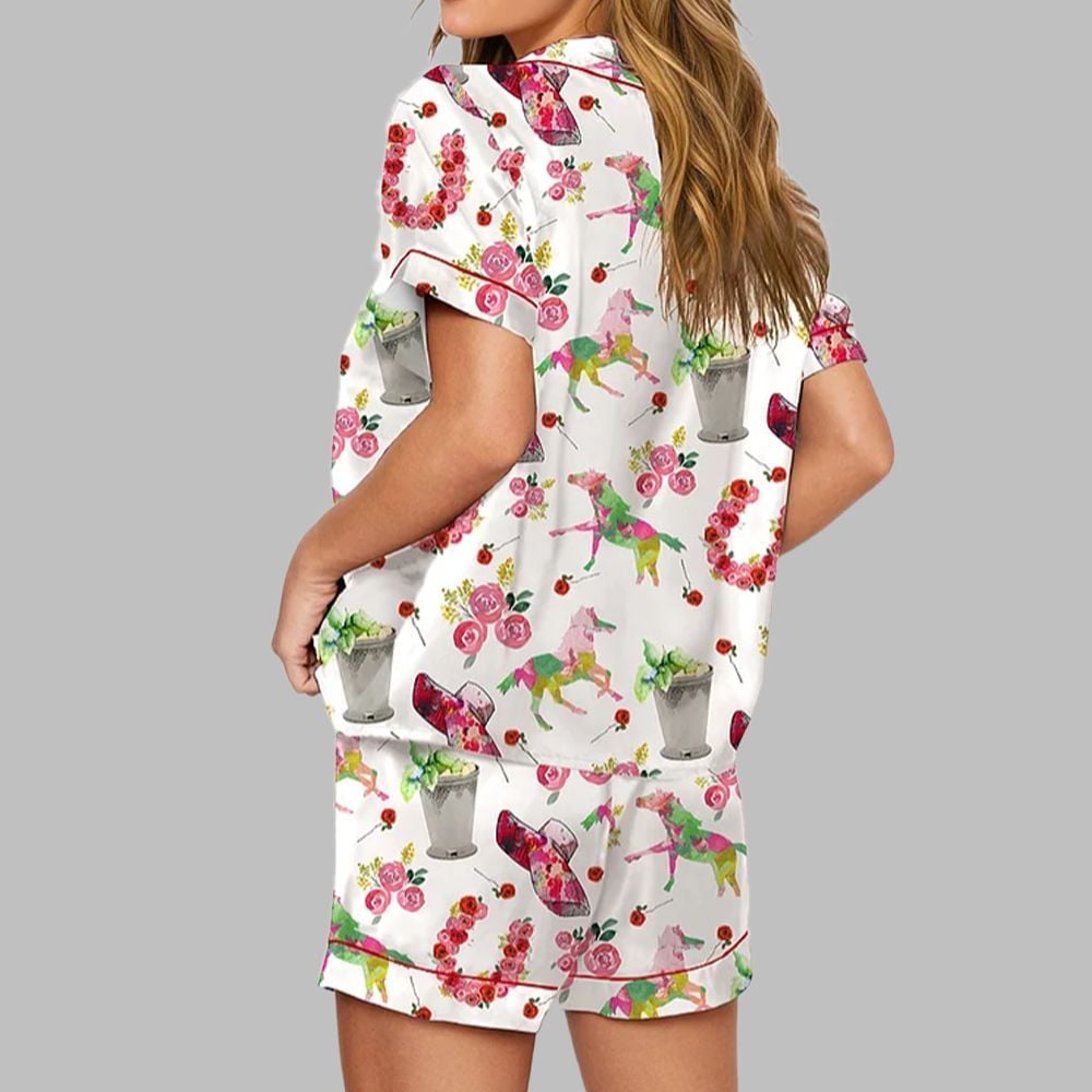 Kentucky Derby Western Horse Pattern Pajama Set - Image 2