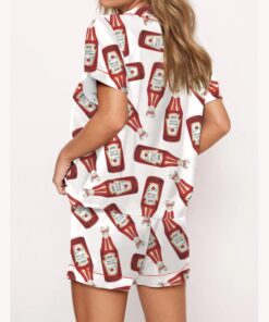 Alternative view of Ketchup Bottle Satin Pajama Set