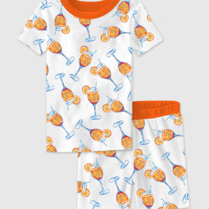 Kid's Aperol Spritz Trio Watercolor Short Sleeve Pajama Set