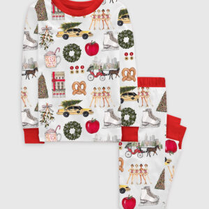 Kid's Christmas In New York Pajama Set