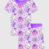 Kid's Coquette Halloween Cute Ghosts Pumpkins Spiderweb And Bows Short Sleeve Pajama Set