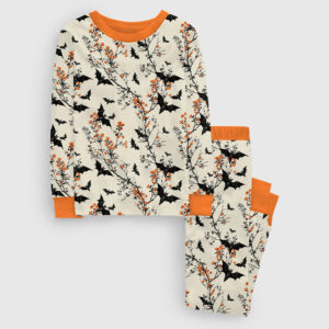 Kid's Halloween Bat Long Sleeve Pajama Set