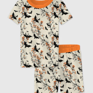 Kid's Halloween Bat Short Sleeve Pajama Set