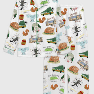 Kid's It's A Beaut Clark Christmas Vacation Satin Family Pajamas Set