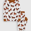 Kid's Little Rider Horse Print Long Sleeve Pajamas Set