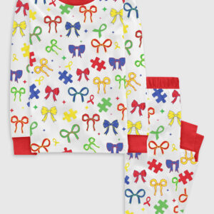Kid's Retro Coquette Autism Awareness Pajama Set