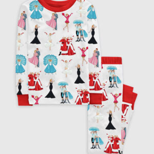 Kid's White Christmas Pajamas SetÃ‚Â 